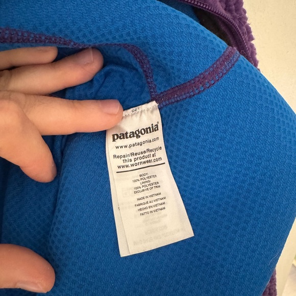 Patagonia Retro X Fleece in Purple + Blue Size Medium - Picture 6 of 13